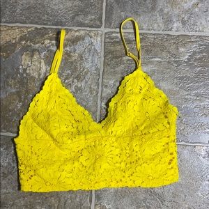 ZARA yellow crop top NEVER WORN